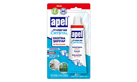 Spreycim Apel H640 Ekstra Şeffaf Güçlü Montaj Yapıştırıcı Silikon 75 ML