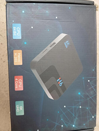 H6 model Allwinner CPU ile 4/32gb 6K android Tvbox 