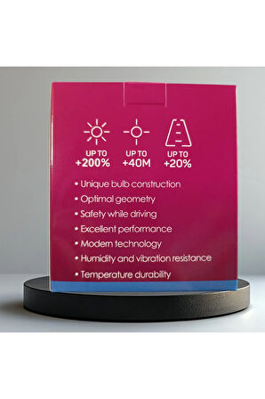 H7 Ampul PERFORMANS AMPULÜ Ultra Vision +%200 Fazla +%20 Beyaz Işık 12V 55W (2 ADET)
