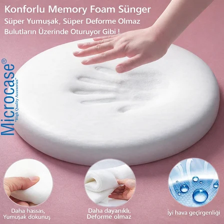 Microcase Ortopedik Memory Foam Oto Koltuk Kafa Minderi + Kafa Destek Minderi AL5524