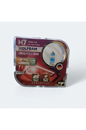 H7 Ampul PERFORMANS AMPULÜ Ultra Vision +%200 Fazla +%20 Beyaz Işık 12V 55W (2ADET)