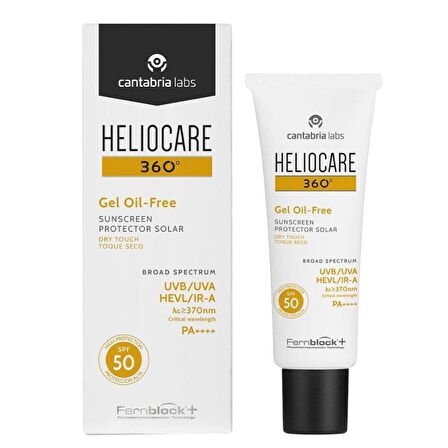 Heliocare 360 50 Faktör Tüm Cilt Tipleri İçin Renksiz Güneş Koruyucu Krem 50 ml