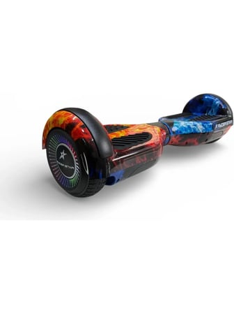 RYDER STAR Elektrikli Kaykay Hoverboard 6.5 Inch Bluetooth Hoparlörlü Akıllı Denge - RS-S5 Bicolor Flame Grafiti