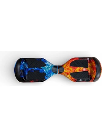 RYDER STAR Elektrikli Kaykay Hoverboard 6.5 Inch Bluetooth Hoparlörlü Akıllı Denge - RS-S5 Bicolor Flame Grafiti