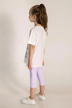 Surprise Yazılı Kapri Taytlı Kız Çocuk Alt-Üst Takım