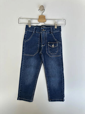 Küçük Kargo Cepli Erkek Çocuk Kot Pantolon/Jeans