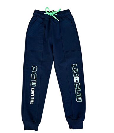 Beli Lastikli Erkek Çocuk Jogger Lacivert Eşofman Altı