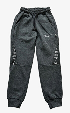 Erkek Çocuk Gri Baskılı Eşofman Altı