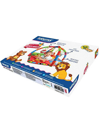 Neşeli Hayvanlar Oyuncaklı Oyun Halısı (Minderi)