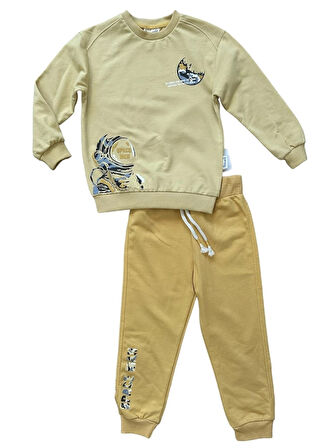 Space Man Yazılı Erkek Çocuk İkili Takım