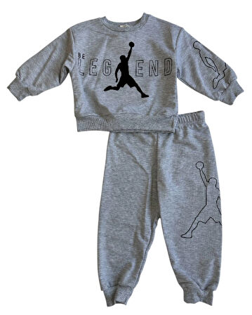 Basketboll Desenli Erkek Çocuk Eşofman Takımı