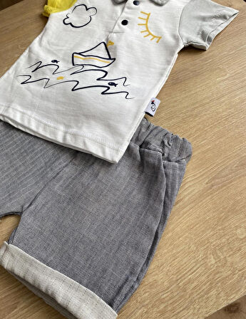 Erkek Bebek Şortlu Takım