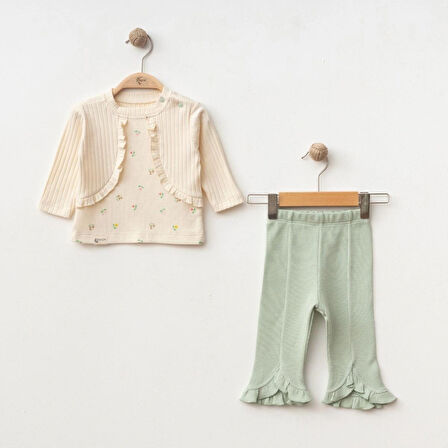 Mini Bloom Fırfırlı Kız Bebek İkili Takım