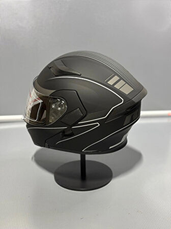  Jk-902 Güneş Vizörlü Çene Açılır Kask H8 GREY