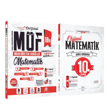 Orijinal Mikro 10. Sınıf Matematik MÖF Mikro Öğreten Fasiküller ve Soru Bankası Seti 2 Kitap