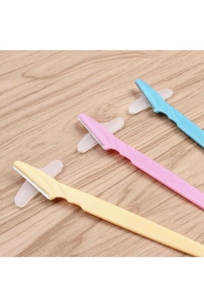 3lü Set Profesyonel Kaş Usturası Yüz Jilet Ve Kaş Şekillendirici Düzeltici