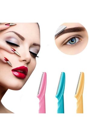 3lü Set Profesyonel Kaş Usturası Yüz Jilet Ve Kaş Şekillendirici Düzeltici