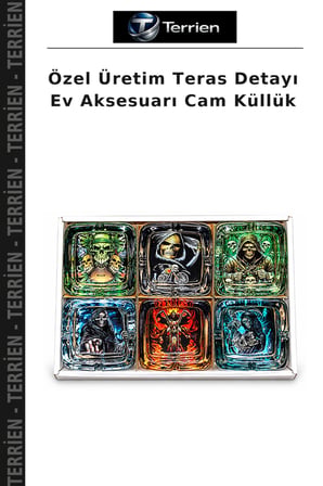 Özel Üretim Teras Detayı Ev Aksesuarı Cam Küllük