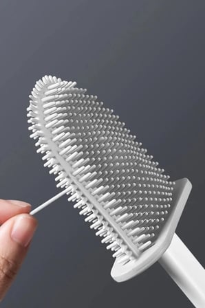 Hijyenik Akıllı Silikon Tuvalet Fırçası Banyo Lavabo Klozet Temizleme Aparatı Asılabilir Standlı Pro
