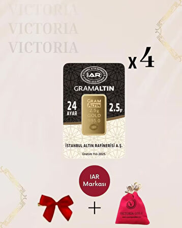4 Adet 2.5 gr 24 Ayar 995 Altın