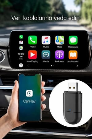Özel Seri Mini Araç Multimedya Dönüştürücü Adaptör TAB06 2IN1 Seyahat Çözüm