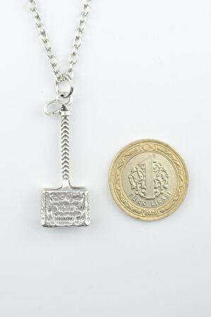 2'li Kam Şaman Davulu - Thor Çekiç Kolye Seti