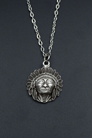 Kızılderili Düz Zincir Kolye