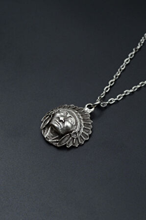 Kızılderili Düz Zincir Kolye