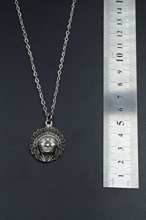 Kızılderili Düz Zincir Kolye