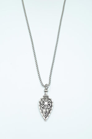 Viking Kolovrat Kalkan  Örme Zincir Kolye