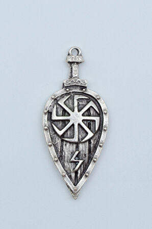 Viking Kolovrat Kalkan  Örme Zincir Kolye