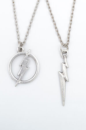 2'li The Flash - Şimşek Kolye Seti