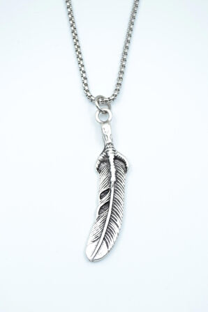 Kartal Pençesi - Kuş Tüyü Örme Zincir Kolye