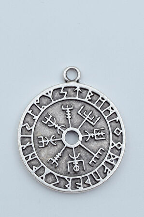 Vegvisir Pusula - Viking Sembol Örme Zincir Kolye