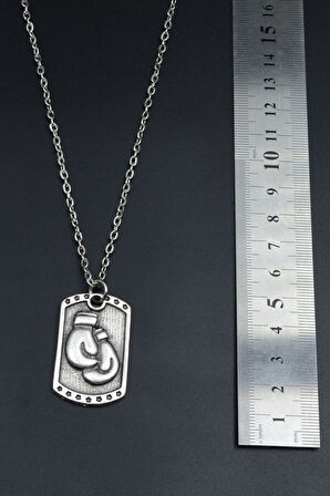 Boks Eldiveni Künye Düz Zincir Kolye