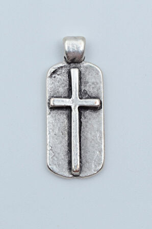 Haç Künye Örme Zincir Kolye