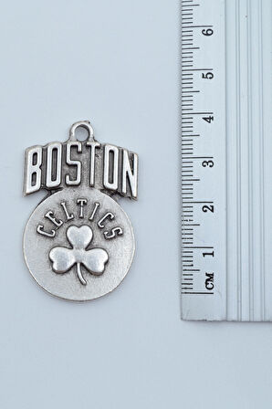 3'lü Kulaklık Basket Topu File Pota Boston Celtics  Gümüş Kaplama Unisex Düz Zincir Kolye Seti kod 1227
