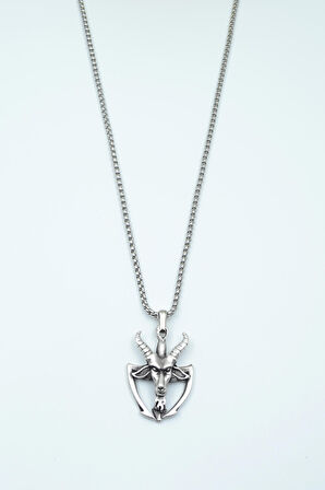 Pagan - Keçi Şeytan Örme Zincir Kolye