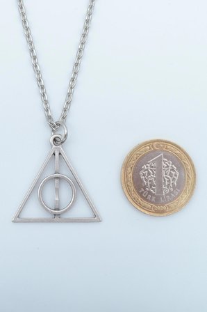 Harry Potter Ölüm Yadigarları Üçgen Düz Zincir Kolye