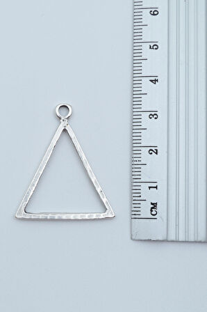 3'lü Dikdörtgen Sallantılı Üçgen Geometrik  Gümüş Kaplama Unisex Düz Zincir Kolye Seti kod 1190