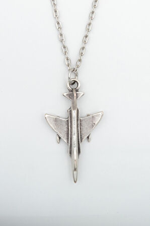 F4 Phantom Uçak Düz Zincir Kolye