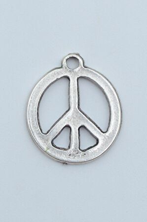 Minimal Barış Sembolü Örme Zincir Kolye