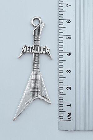 Metallica Elektro Gitar Örme Zincir Kolye