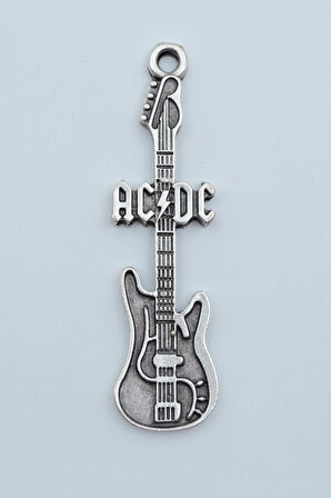 AC/DC Elektro Gitar Örme Zincir Kolye