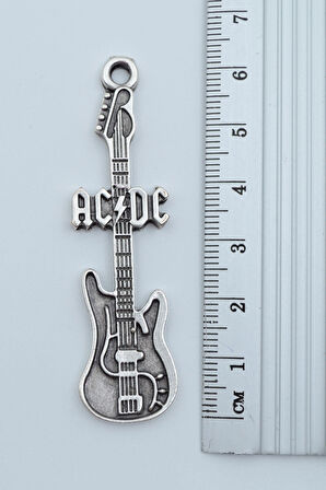 AC/DC Elektro Gitar Örme Zincir Kolye