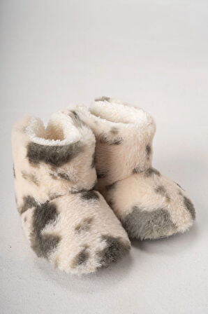 Çocuk ve Bebek Panduf, Kışlık Peluş Bot, Yumuşak, Sıcak Tutan, Kaymaz Tabanlı Ev İçi Patik, Ev Botu