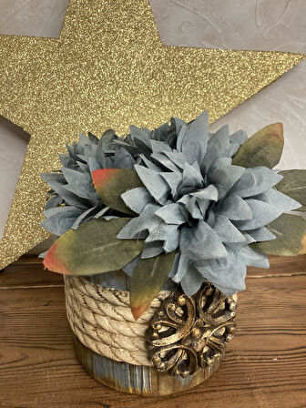 Bohem Tarzı Halatlı Saksı Vazo - Balkon Bahçe İçin Dekoratif Çözüm