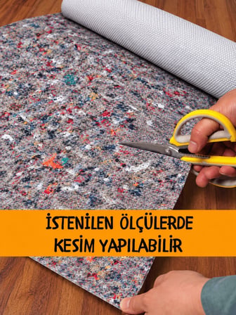 Beylini Beylini Halı Altı Keçesi Yalıtım ve Dolgu Keçesi Soğuğu Keser Koruyucu Ses Isı Hava 8 mm Gri