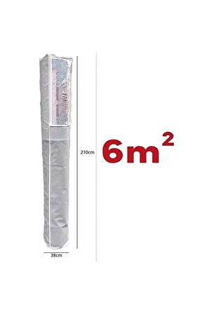 (5 ADET) ALAS Pencereli Halı Hurcu /Halı Saklama 6m2 Standart 38*210 cm