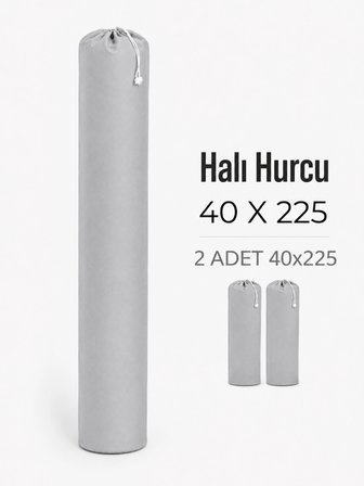 Beylini 40x225 2 Adet Halı Hurcu 6m2 Sığar Lastikli Nefes Alabilir Kokmaz Tela Lastikli Halı Kılıfı Poşeti Ambalajı Taşınma Çantası Yorgan Çamaşır Yastık Saklama Torbası Gri Renk